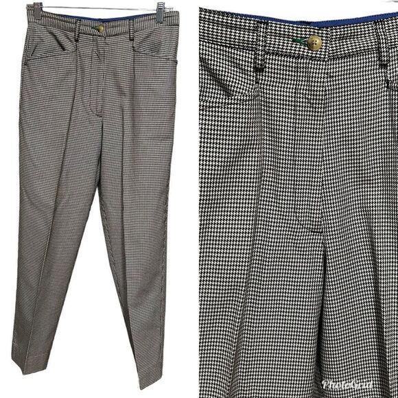 Tommy Hilfiger Houndstooth Plaid Check Trousers Slacks - Picture 5 of 14